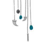 Charriol Kucha Stainless Steel + Turquoise Necklace I