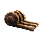 Chinchilla Luxe Throw/Blanket // Chestnut (50"L x 65"W)