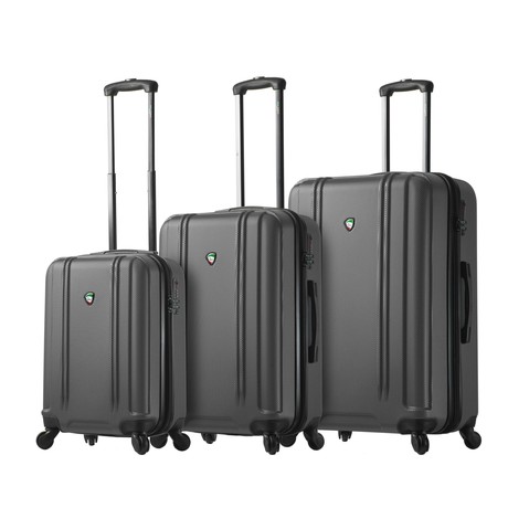 Baggi Hardside Spinner Luggage // 3 Piece Set // Silver