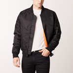 Contrast Bomber Jacket // Black (S)