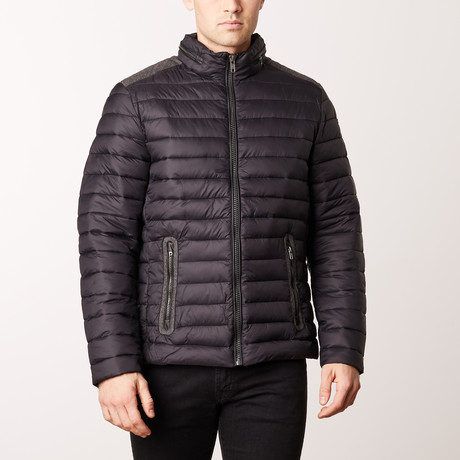 Packable Jacket + Herringbone Wool Design // Black (S)