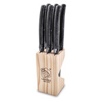 6-Piece Premium Line Steak Knife Set // 1.8 mm Black Stonewash