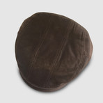 Lemnos Leather Flat Cap // Brown (S)