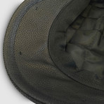 Thompson Leather Flat Cap // Black (S)