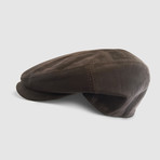 Lemnos Leather Flat Cap // Brown (S)