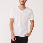 Cotton Modal V-Neck Tee // White (M)