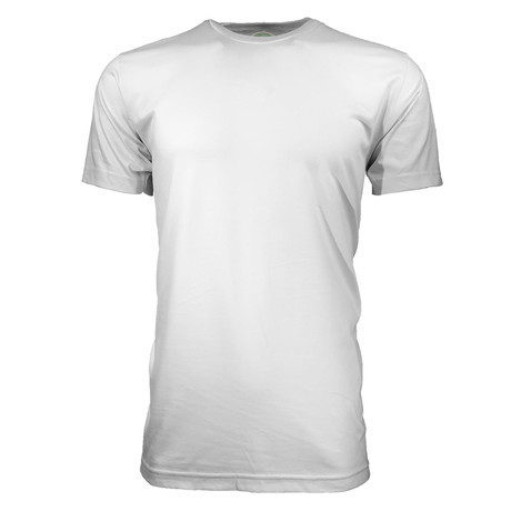 Organic Cotton Semi-Fitted Crew Neck T-Shirt // White (S)