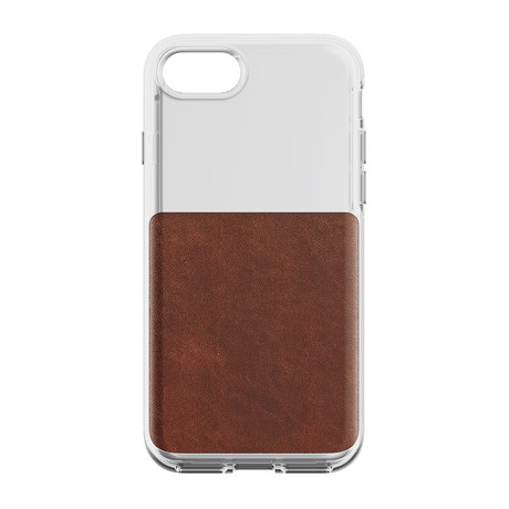 Clear Case // Rustic Brown Leather // iPhone 7/8