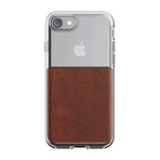 Clear Case // Rustic Brown Leather // iPhone 7/8