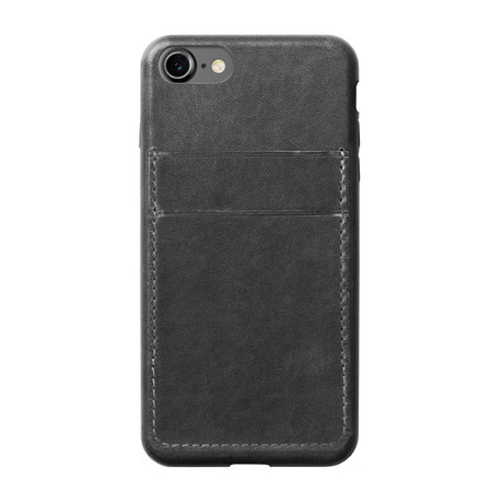 Wallet Case // iPhone 7/8 // Slate Gray Leather