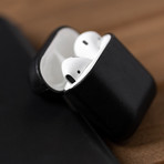 Airpods Case // Black Leather