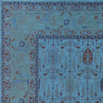 Overdye Hand-knotted Wool // Blue // 10' X 13'5"