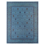 Overdye Hand-knotted Wool // Blue // 10' X 13'5"