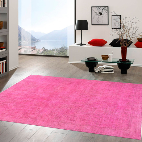 Vintage Overdye Hand-Knotted Lamb's Wool // Pink I // 9'5" X 12'8"