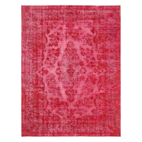 Vintage Overdye Hand-Knotted Lamb's Wool // Red II // 9'8" X 13'