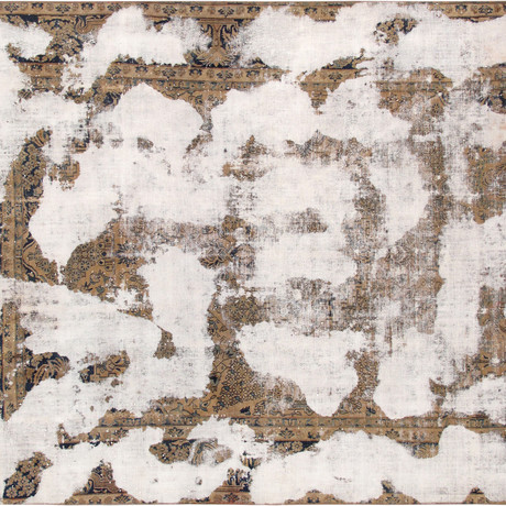 Vintage Overdye Hand-Knotted Wool // Beige I // 8'9" X 9'1"