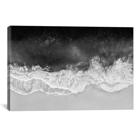Waves In Black And White // Maggie Olsen (18"W x 26"H x 0.75"D)
