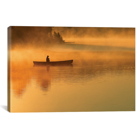 A Lone Canoeist, Algonquin Provincial Park, Ontario, Canada // Nancy Rotenberg