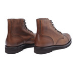 Leather Toe-Cap Lace-Up Boot // Brown (Euro: 44)