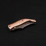 Damascus Folding Knife Handmade // 2686