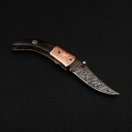 Damascus Folding Knife Handmade // 2691