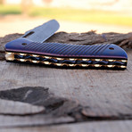 Damascus Folding Knife Handmade // 2694