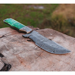 Damascus Tracker Knife // Hk0267