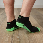PF2 Memory Foam Padded Performance Socks // Black + Neon Green (XS)