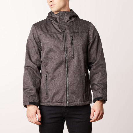 Fleece Lined Softshell Jacket // Charcoal (S)