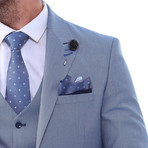 Rhys 3-Piece Slim Fit Suit // Light Blue (US: 38R)