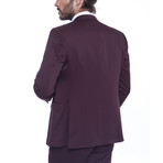 Quinton 3-Piece Slim Fit Suit // Burgundy (Euro: 50)