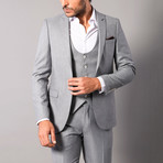 Nixon 3-Piece Slim Fit Suit // Gray (Euro: 48)
