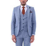 Dexter 3-Piece Slim Fit Suit // Light Blue (Euro: 54)