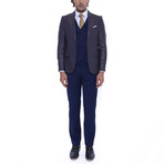 Kaci 3-Piece Slim Fit Suit // Brown (Euro: 44)
