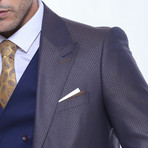 Kaci 3-Piece Slim Fit Suit // Brown (Euro: 52)