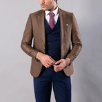 Max 3-Piece Slim Fit Suit // Brown (Euro: 50)