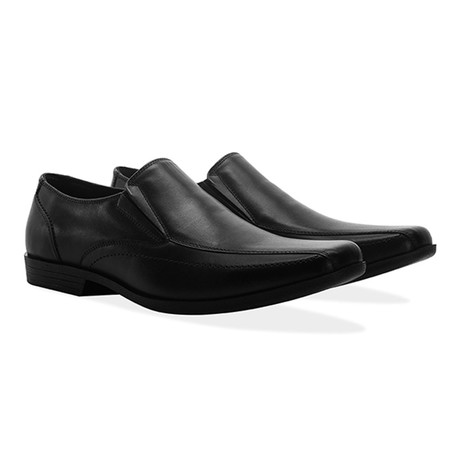 Leather Twin Gusset Loafer Shoe // Black (UK 6)