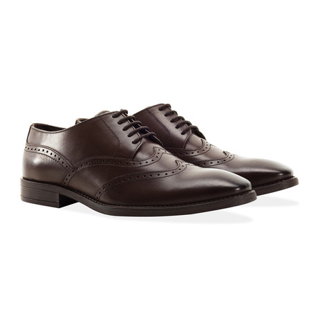 Square Toe Double Wing Brogue // Brown (UK: 6)