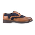 Leather Suede Brogue // Tan + Navy (UK: 10)