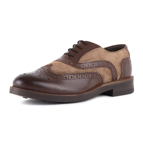 Leather Suede Derby // Brown + Stone (UK: 6)