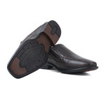 Chocolate - Maurri Leather Slip On // Chocolate Brown (UK: 6)