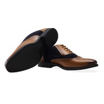 Oxford Brogue Shoe // Navy + Tan (UK 13)