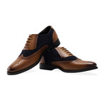 Oxford Brogue Shoe // Navy + Tan (UK 14)
