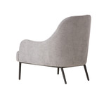 Swoon Lounge Chair // Light Grey Fabric + Black Powder Coated Steel