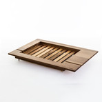 MIRA 1 // Walnut // Medium (MALVA Cushion: Grey)