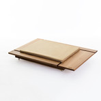 MIRA 3 // Walnut // Medium (MALVA Cushion: Grey)