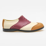 Wingtips Oxford // Crimson Red + Sand + Leather (US: 10)