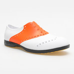 Saddles Oxford // White + Orange (US: 8)