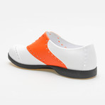 Saddles Oxford // White + Orange (US: 9)