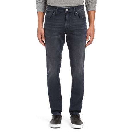 Marcus Slim Straight-Leg Jeans // Dark Blue + Gray (28WX32L)